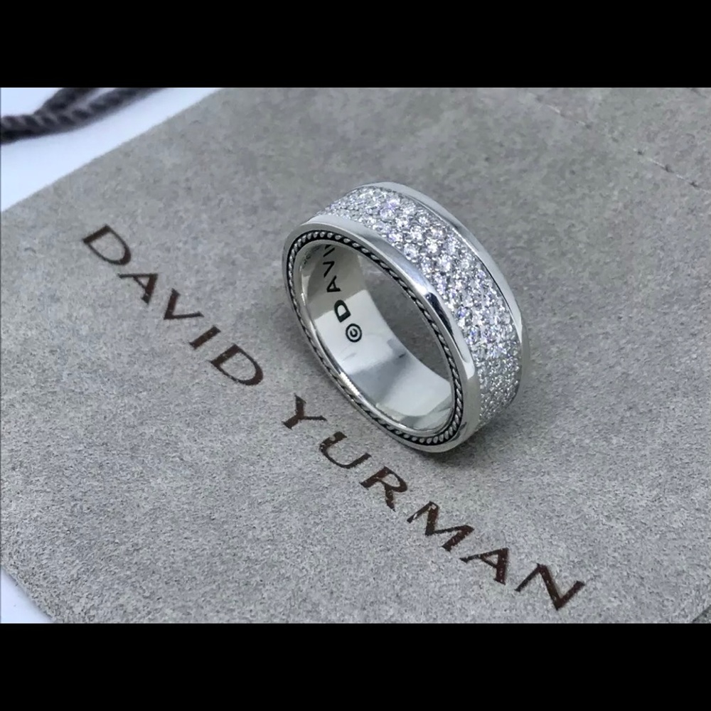 Nwt- David Yurman 3 Rows Of Pave Set Diamonds 1.92 - image 3